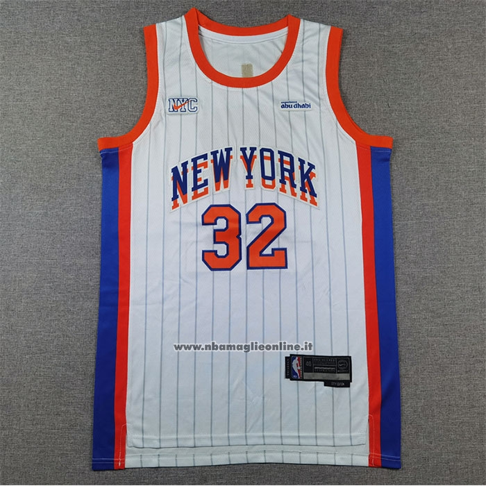 Maglia New York Knicks Karl-Anthony Towns #32 Citta 2024-25 Bianco
